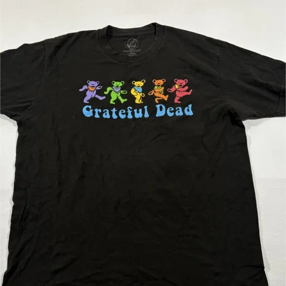 GRATEFUL DEAD Bears Goth Grunge Music Festival Core Tee T-shirt Band Tee Sz L - Picture 2 of 9